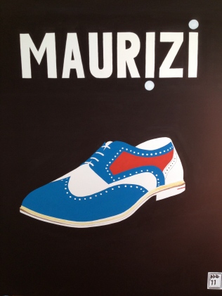 "Maurizi Shoe". 30" x 40". Acrylic on canvas. 2011.